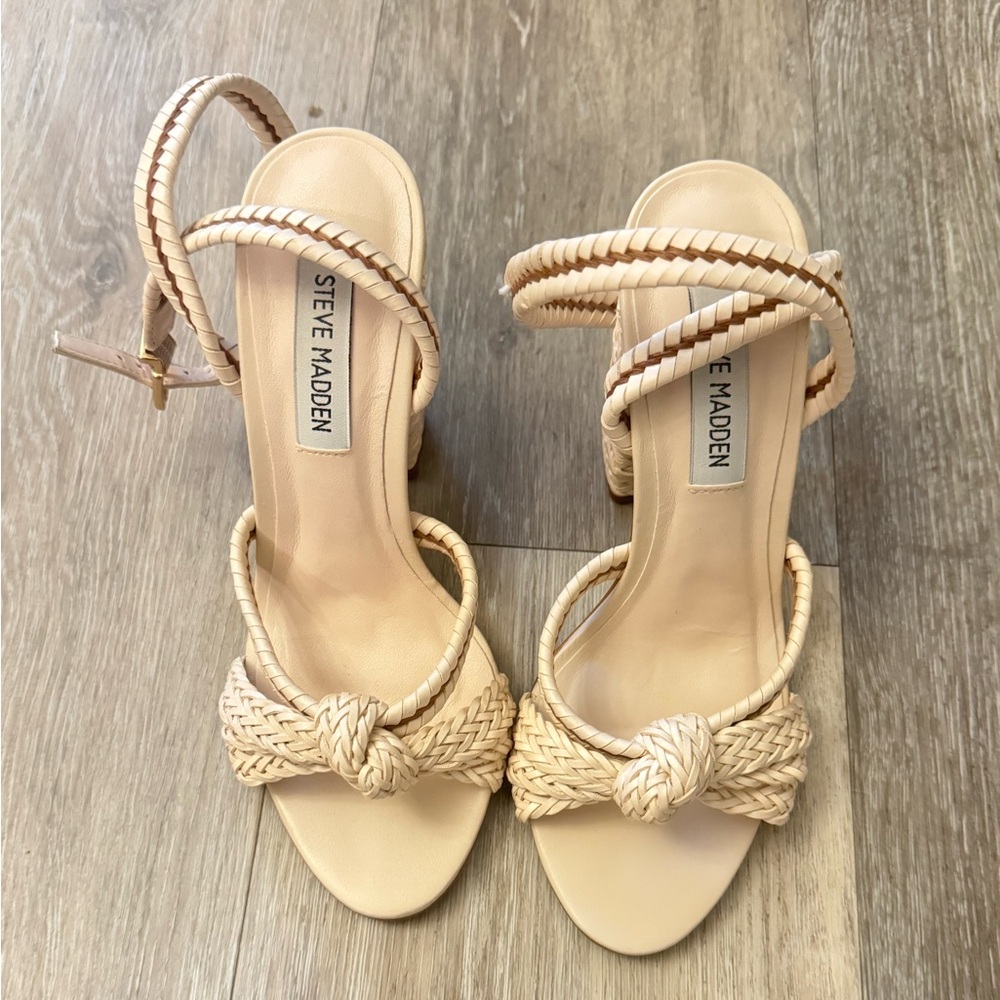 Steve Madden Women's Tan Braided Heels